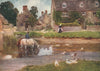 LOWER SLAUGHTER. village view. Cotswolds Gloucestershire. GF Nicholls 1908