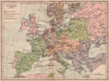 EUROPE IN 1740. Ottoman Empire. Kingdom of Poland. Hungary 1917 old map