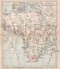 AFRICA 1884. European possessions colonies. English French Portuguese 1917 map