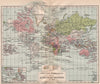 WORLD 1910. Colonial possessions. Africa Asia India West/East Indies 1917 map