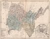 AIN. Carte du département. Plan de Bourg. MALTE-BRUN 1852 old antique map