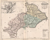 HAUTES-ALPES. Carte du département. Plan et environs de Gap.MALTE-BRUN 1852 map