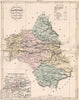 AVEYRON. Carte du département. Plan et environs de Rodez. MALTE-BRUN 1852 map