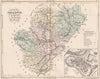 CHARENTE. Carte du département. Plan d'Angoulème. MALTE-BRUN 1852 old map