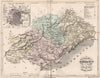 HÉRAULT. Carte du département. Herault. Plan de Montpellier.MALTE-BRUN 1852 map