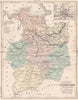 ILLE-ET-VILAINE. Carte du département. Plan de Rennes. MALTE-BRUN 1852 old map