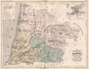 LANDES. Carte du département. Plan de Mont de Marsan. MALTE-BRUN 1852 old map