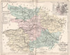 MAINE-ET-LOIRE. Carte du département. Plan d'Angers. MALTE-BRUN 1852 old map
