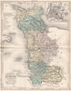 MANCHE. Carte du département. Plan de St. Lô. MALTE-BRUN 1852 old antique map