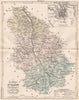 HAUTE-MARNE. Carte du département. Plan de Chaumont. MALTE-BRUN 1852 old map