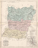 MAYENNE. Carte du département. Plan et Environs de Laval. MALTE-BRUN 1852 map
