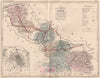 NORD. Carte du département. Plan de Lille. Railways. MALTE-BRUN 1852 old map