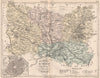 OISE. Carte du département. Plan de Beauvais. MALTE-BRUN 1852 old antique map