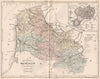 PAS-DE-CALAIS. Carte du département. Plan d'Arras. MALTE-BRUN 1852 old map