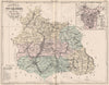 HAUTE-LOIRE. Carte du département. Plan de Clermont-Ferrand.MALTE-BRUN 1852 map