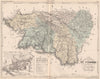 PYRÉNÉES-ATLANTIQUES. Département.Basses Pyrenees. Pau plan.MALTE-BRUN 1852 map