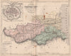 PYRÉNÉES-ORIENTALES.Carte départementale.Pyrenees.Perpignan.MALTE-BRUN 1852 map
