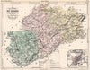 HAUTE-SAÔNE. Carte du département. Saone. Plan de Vesoul. MALTE-BRUN 1852 map