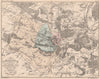 VERSAILLES & environs. Meudon St Cloud Marly Bellevue. MALTE-BRUN 1852 old map