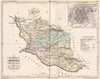 VAUCLUSE. Carte du département. Plan d'Avignon. MALTE-BRUN 1852 old map