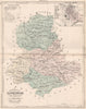 HAUTE-VIENNE. Carte du département. Plan de Limoges. MALTE-BRUN 1852 old map