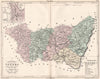 VOSGES. Carte du département. Plan d'Epinal. MALTE-BRUN 1852 old antique map