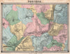 PARIS NW. Pontoise Hérouville Méry St Ouen L'Isle-Adam Frépillon 1860 old map