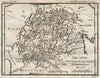 ANCIENT ANCIENT GREECE Arcadie (Arcadia). Antique map. BARBIÉ DU BOCAGE 1790