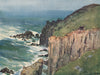 LAND'S END. Coastal view of cliffs & sea. Cornwall. By G. F. Nicholls 1915