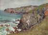 THE LIZARD. View of the coast. Cliffs & sea. Cornwall. By G. F. Nicholls 1915