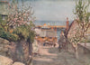 NEWLYN. View of the town & harbour. Cornwall. By G. F. Nicholls 1915 old print