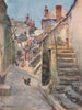 ST IVES. A street in the town. Cornwall. By George Franck Nicholls 1915 print