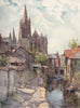 TRURO. View of the Cathedral from the river. Cornwall. By G. F. Nicholls 1915
