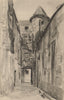 EDINBURGH. Old Playhouse close. Scotland. By Robert C. Robertson. ROBERTS 1952