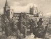 DUNFERMLINE. The Abbey. Fife. Scotland. By Stewart Carmichael 1952 old print