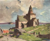 ST. MONANCE. The kirk. Fife. Scotland. By John G. Spence Smith 1952 old print