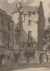 FERNIEHIRST. Ferniehirst Castle. Scotland. By James Wright 1952 old print
