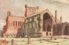 MEDLROSE. Melrose Abbey. Scotland. By G. P. H. Watson 1952 old vintage print