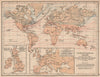 WORLD CLIMATE. January temperature. Summer/winter Europe. JOHNSTON 1906 map