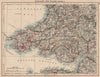 SOUTH WALES. Severn estuary. Glamorgan Pembrokeshire &c. JOHNSTON 1906 old map