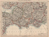 ENGLAND SOUTH. Dorset Somerset Wiltshire Hampshire Severn estuary 1906 old map