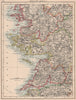 IRELAND WEST COAST. Galway Mayo Clare. River Shannon. JOHNSTON 1906 old map
