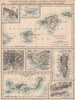 IBERIA. Balearic/Canary Islands Andorra Madeira Gibraltar Madrid Lisbon 1906 map