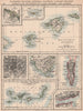 IBERIA. Balearic/Canary Islands Andorra Madeira Gibraltar Madrid Lisbon 1906 map