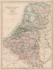 BENELUX. Netherlands Belgium Luxemburg. Holland. JOHNSTON 1906 old antique map