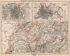 WESTERN SWIZERLAND BRUSSELS AMSTERDAM. Berne Vaud Geneva Fribourg 1906 old map