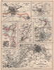 GERMAN/PRUSSIAN CITIES.Frankfurt Munich Szczecin Kiel Danzig Berlin 1906 map