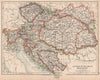 AUSTRO-HUNGARIAN MONARCHY. Dalmatia Slavonia Siebenburgen &c. JOHNSTON 1906 map