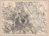 VIENNA (WIEN) . City plan. Danube river. Austria. JOHNSTON 1906 old map