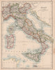 ITALY. Showing states/territorial divisions. JOHNSTON 1906 old antique map